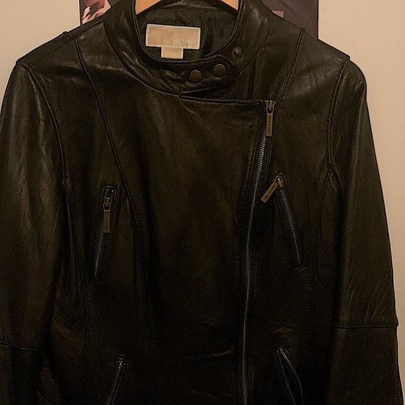 MICHAEL KORS LEATHER JACKET - Picture 1 of 4